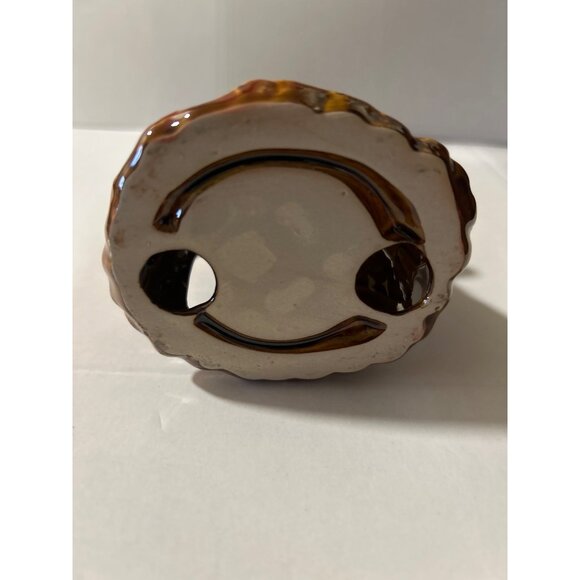 Hand-Painted Red Ceramic Angel Candle Holder W/Star & Gold Accents Religious - Picture 3 of 11